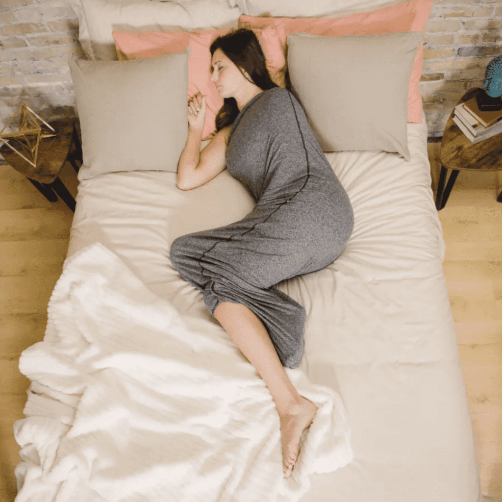 Woman demonstrating Sleep Pod Move