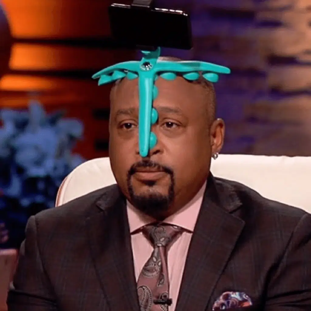 Shark Tank's Daymond John puts a Tenikle on his head