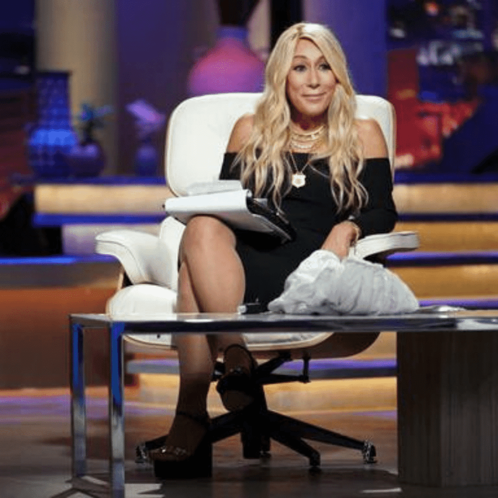 Lori Greiner watches the Wad-Free pitch on Shark Tank