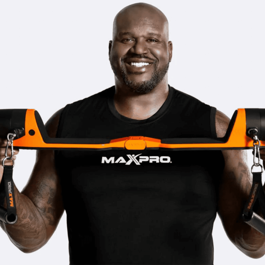 Shaquille O'Neal showing off the MaxPro