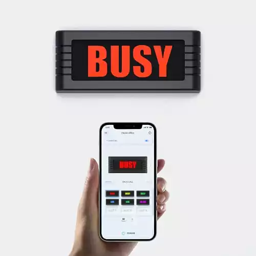 BusyBox S smart sign | Bluetooth Sign | Battery Powered | WFH | Home Office | Wireless | Recording | Gaming | Streaming | Do Not Disturb Sign | On Air Sign | Office Decor | Live | Online Classes
