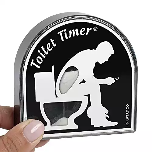 Toilet Timer by Katamco (Classic), Funny Gifts for Men, Husband, Dad, Fathers Day, Birthday Gag
