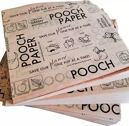 Pooch Paper - Replace Dog Poop Bags with Biodegradable & Compostable Dog Waste Paper Sheets