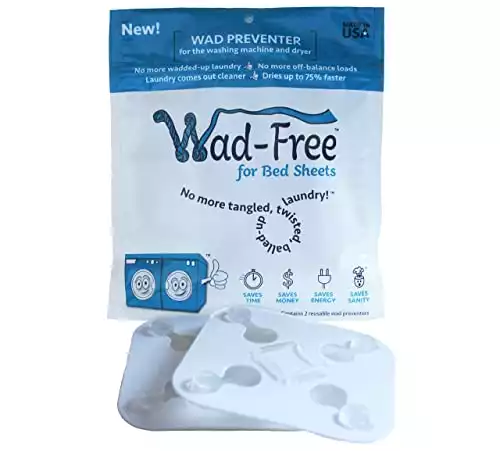 Wad-Free for Bed Sheets - Bed Sheet Detangler Prevents Laundry Tangles and Wads in the Washer and Dryer