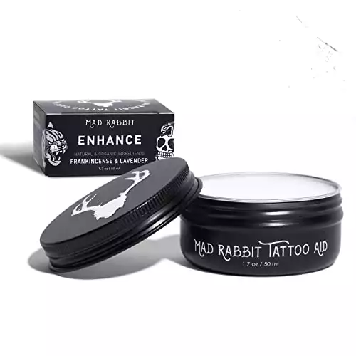 Mad Rabbit Tattoo Balm & Aftercare Cream: Color Enhancement that Revives Old Tattoos, Hydrates New Tattoos, Made With Natural Ingredients + Petroleum Free